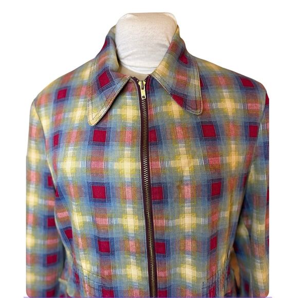 Silton California Vintage Jacket Full Zip Front Pockets Snap Cuffs Sz. M - Picture 7 of 14